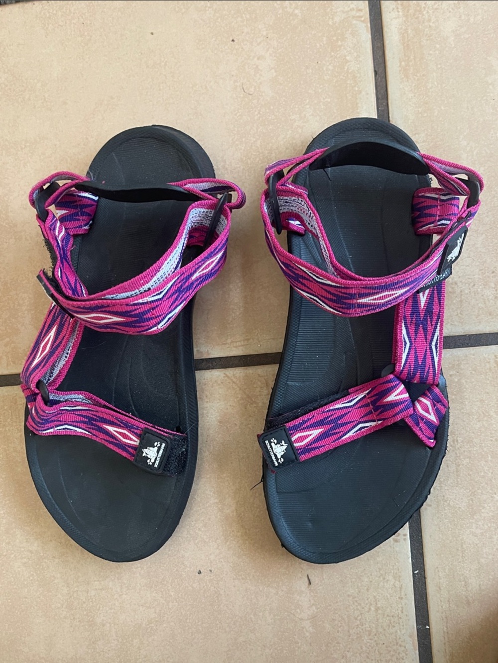 Teva Women's Pink & Purple Patterned Strap Sandals